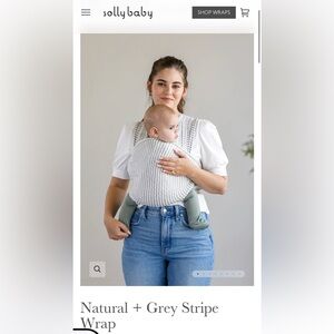 Solly baby gray and white wrap